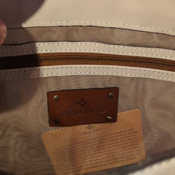 NWOT Patricia Nash Gianella Leather and Mesh Tote Bag-Seashell Latte - Picture 7 of 13